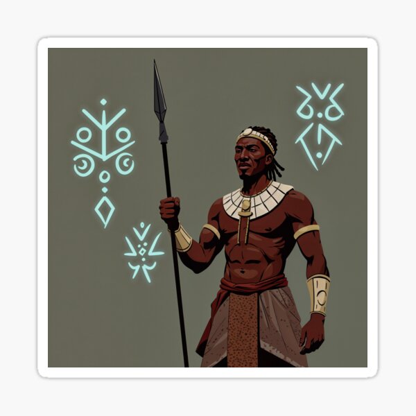 Item preview, Zulu Warrior Art | Traditional African Tribal Design designed and sold by Collision19.
