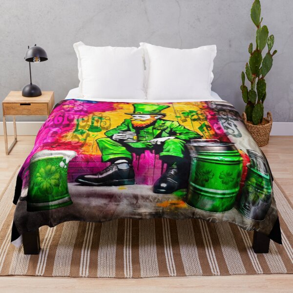 Item preview, St Patrick's Day Celebration Irish Leprechaun Graffiti designed and sold by Drone-tees.
