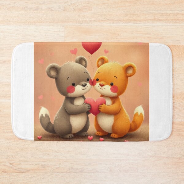 Item preview, Cute Valentine's Day Animal Couple Vector Illustration designed and sold by hjian8219.