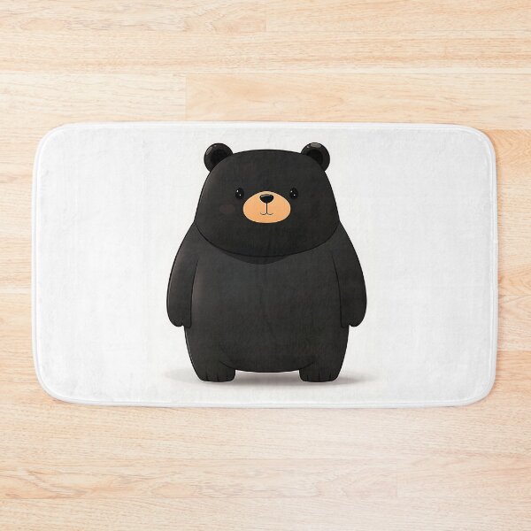 Item preview, Black Bear Cartoon Illustration Minimalist Design designed and sold by GoldenTealArts.