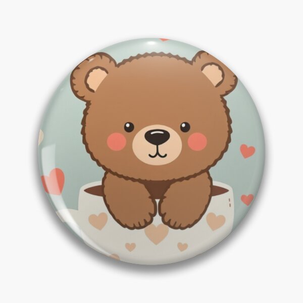 Item preview, Seamless Cute Bear in a Cup Pattern designed and sold by hjian8219.