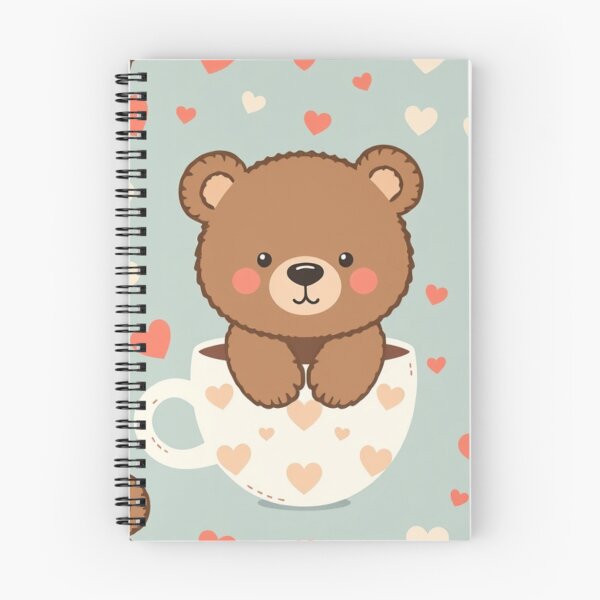 Item preview, Seamless Cute Bear in a Cup Pattern designed and sold by hjian8219.