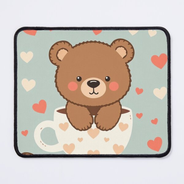 Item preview, Seamless Cute Bear in a Cup Pattern designed and sold by hjian8219.