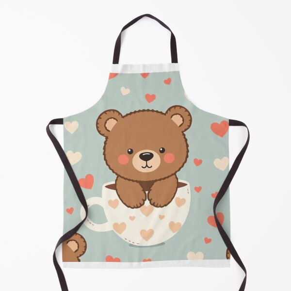 Item preview, Seamless Cute Bear in a Cup Pattern designed and sold by hjian8219.