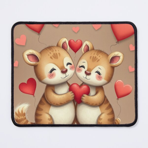 Item preview, Cute Valentine's Day Animal Couple Vector Illustration designed and sold by hjian8219.