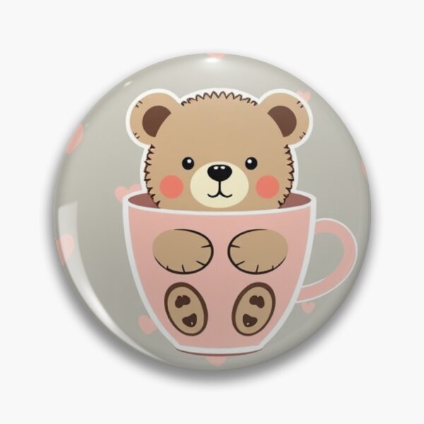 Item preview, Seamless Cute Bear in a Cup Pattern designed and sold by hjian8219.