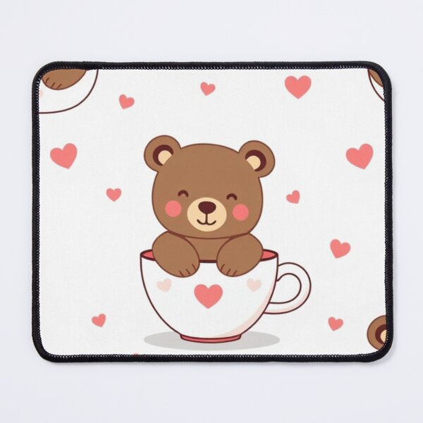 Item preview,  Seamless Cute Bear in a Cup Pattern designed and sold by hjian8219.
