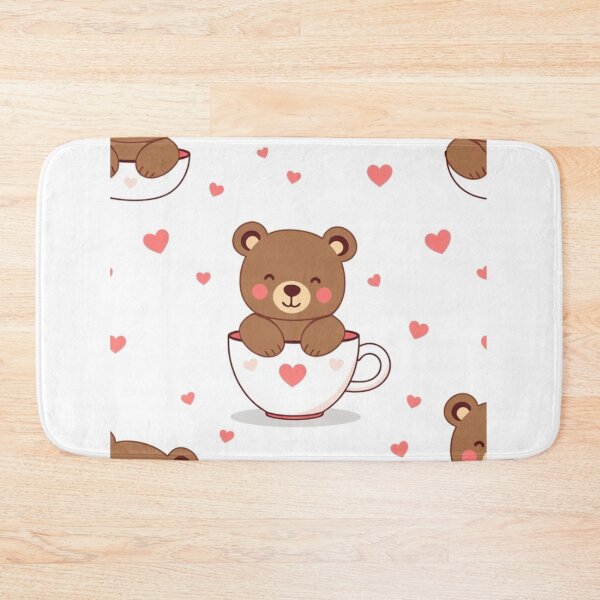 Item preview,  Seamless Cute Bear in a Cup Pattern designed and sold by hjian8219.