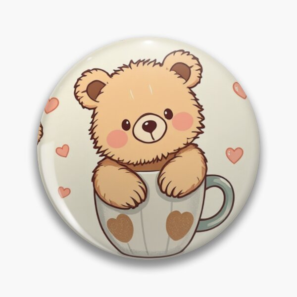 Item preview, Seamless Cute Bear in a Cup Pattern designed and sold by hjian8219.