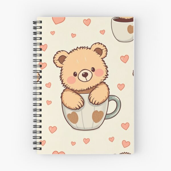 Item preview, Seamless Cute Bear in a Cup Pattern designed and sold by hjian8219.