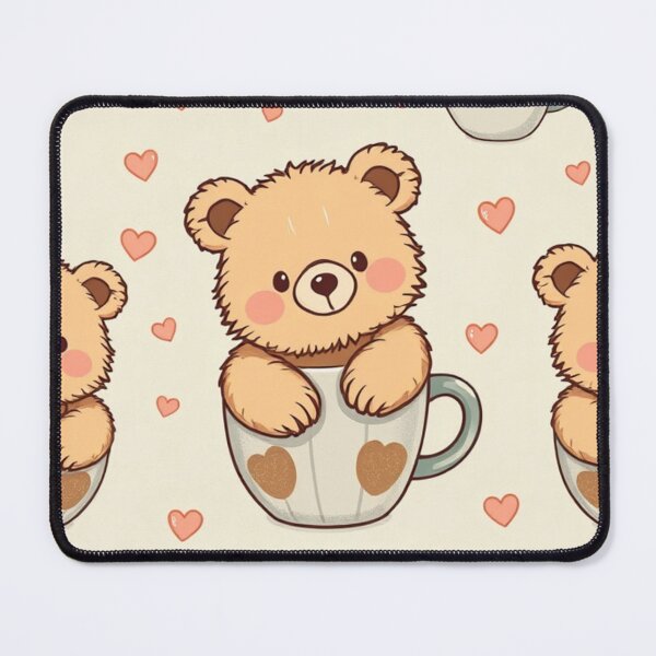 Item preview, Seamless Cute Bear in a Cup Pattern designed and sold by hjian8219.