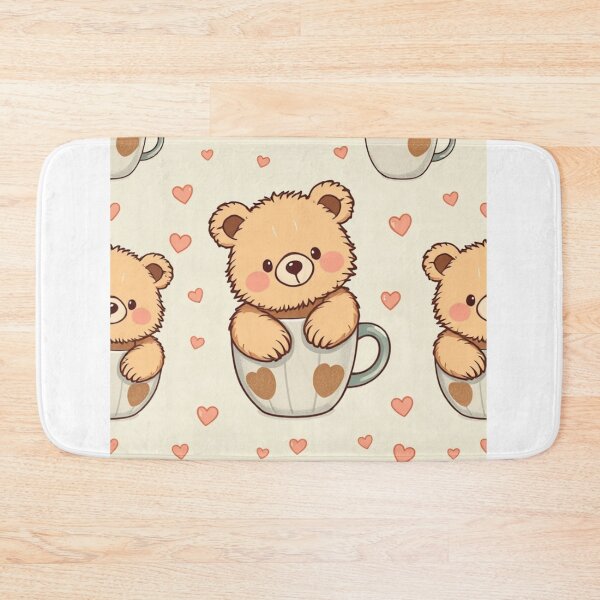 Item preview, Seamless Cute Bear in a Cup Pattern designed and sold by hjian8219.
