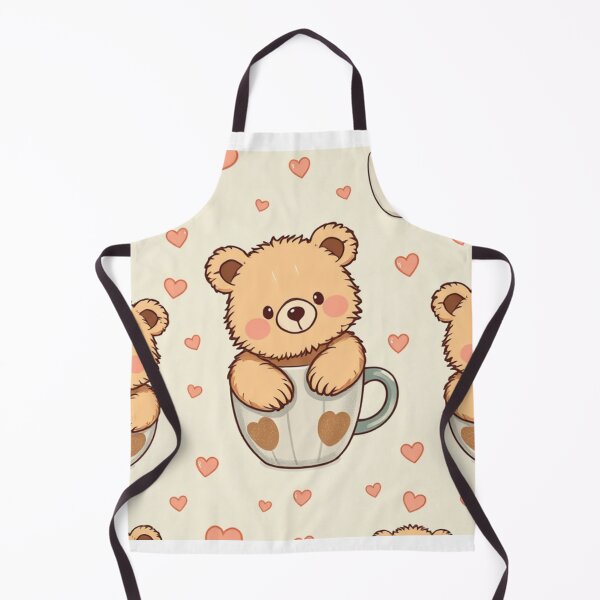 Item preview, Seamless Cute Bear in a Cup Pattern designed and sold by hjian8219.