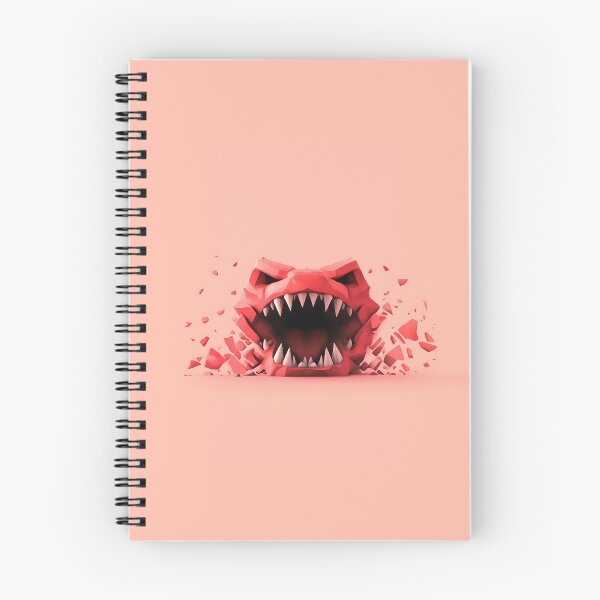 Item preview, Red Monster Mouth Breaking Through Wall Illustration designed and sold by GoldenTealArts.