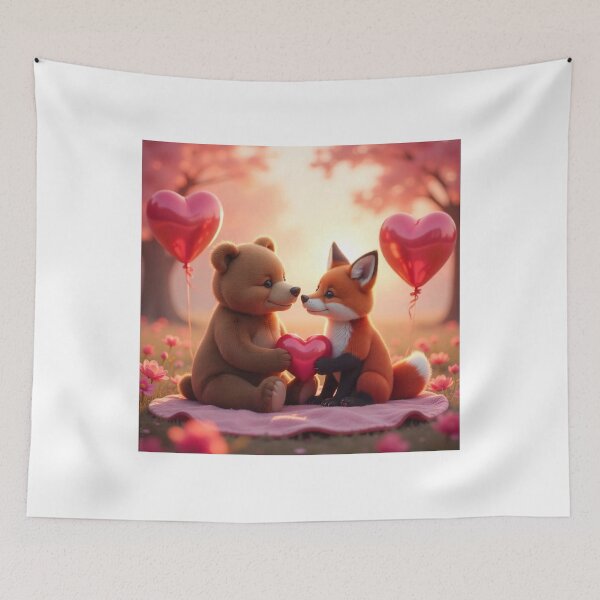 Item preview, Cute Valentine's Day Animal Couple Vector Illustration designed and sold by hjian8219.