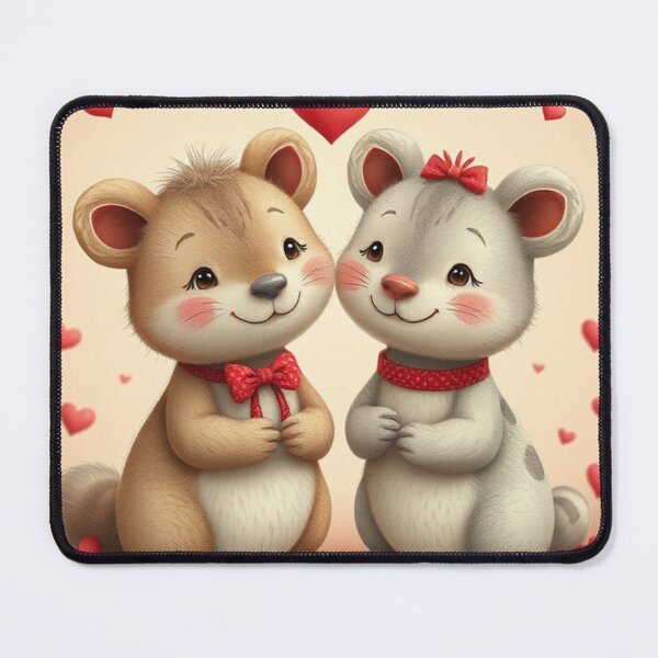 Item preview, Cute Valentine's Day Animal Couple Vector Illustration designed and sold by hjian8219.