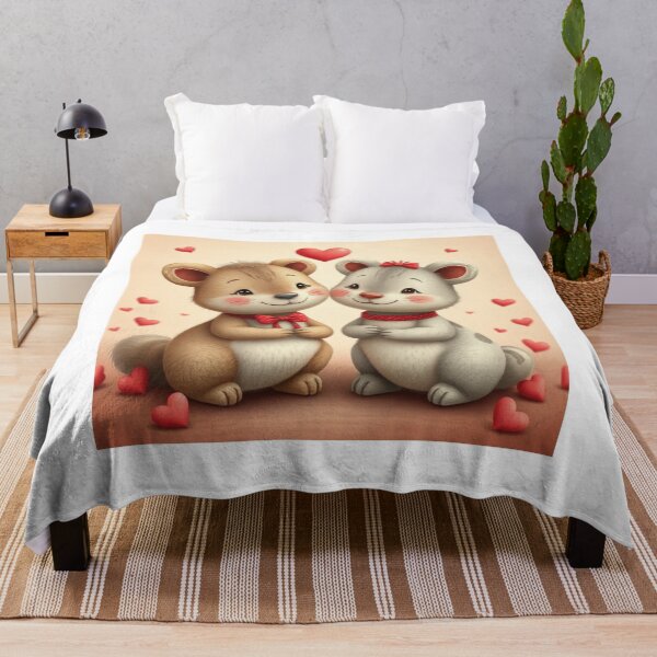 Item preview, Cute Valentine's Day Animal Couple Vector Illustration designed and sold by hjian8219.