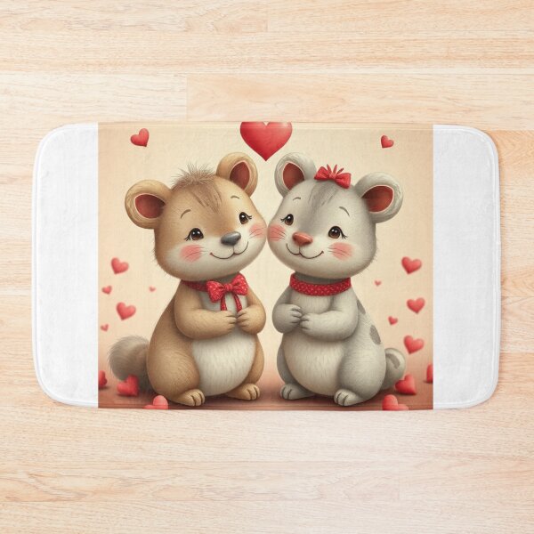 Item preview, Cute Valentine's Day Animal Couple Vector Illustration designed and sold by hjian8219.