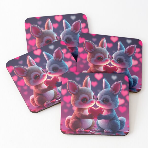 Item preview,  Cute Valentine's Day Animal Couple Vector Illustration designed and sold by hjian8219.