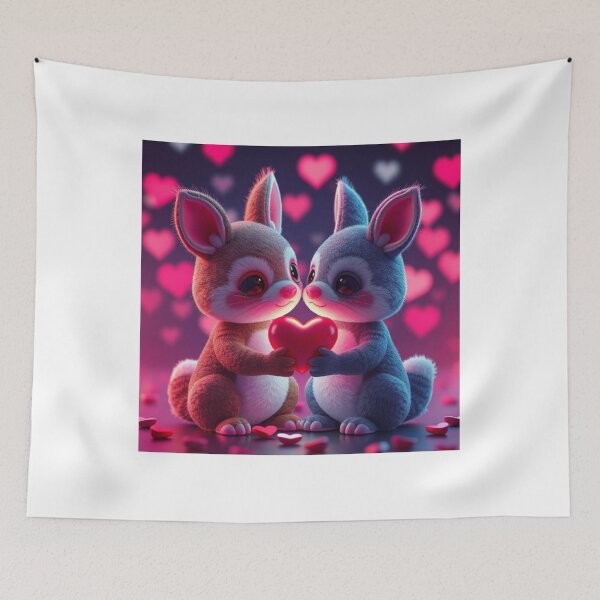 Item preview,  Cute Valentine's Day Animal Couple Vector Illustration designed and sold by hjian8219.