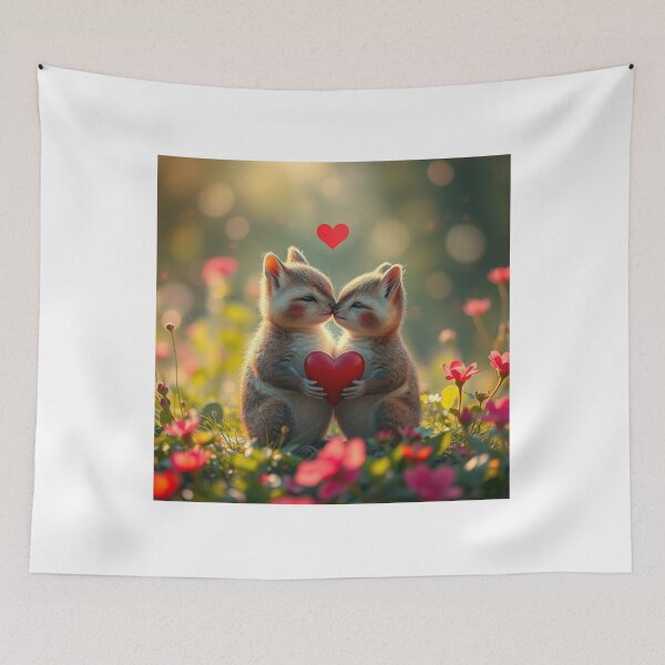 Item preview,  Cute Valentine's Day Animal Couple Vector Illustration designed and sold by hjian8219.