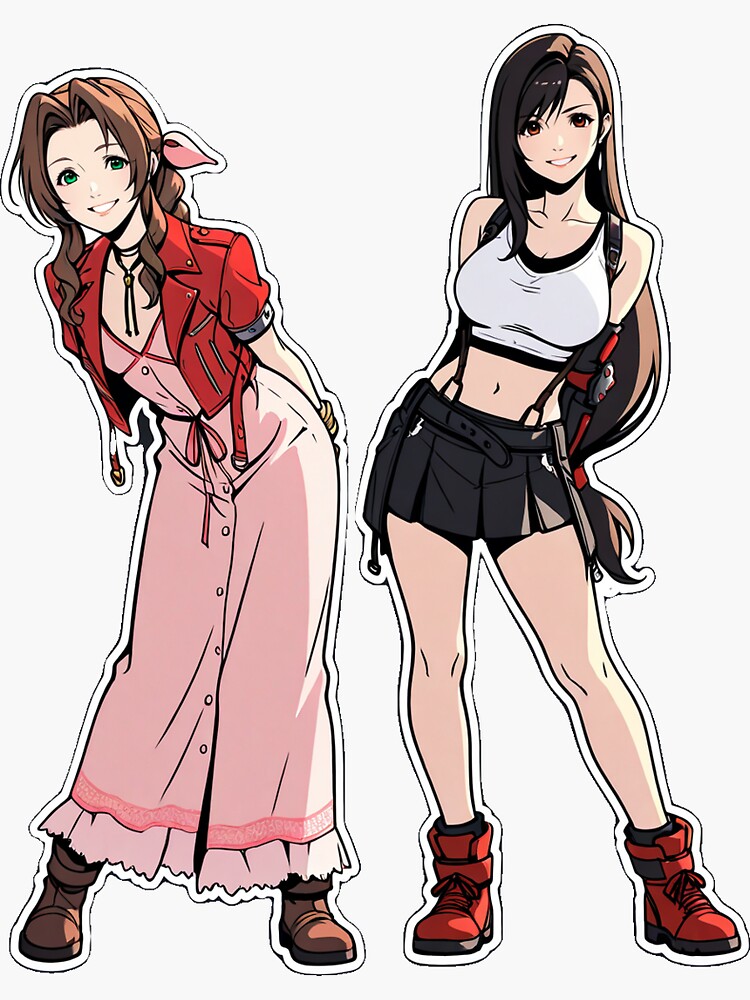 Final Fantasy VII 7 Aerith and Tifa Sticker