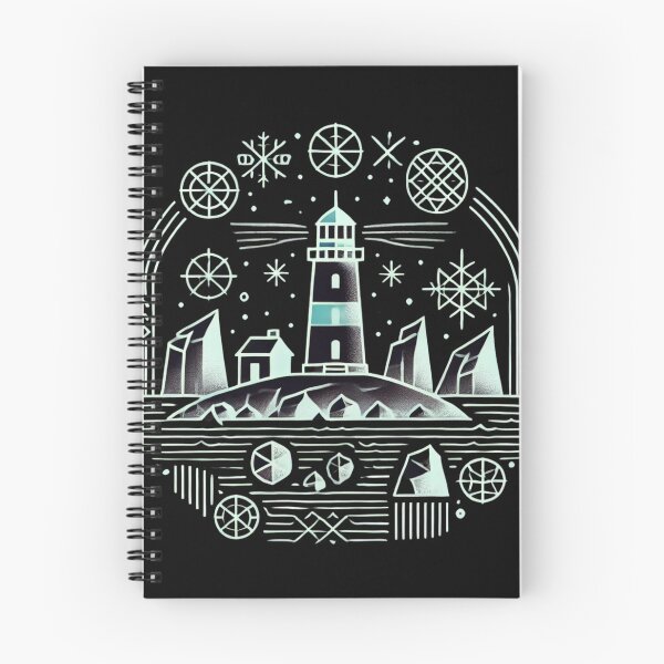 Item preview, Frozen Lighthouse: Scandinavian Minimalist Coastal Design designed and sold by D'riftr.