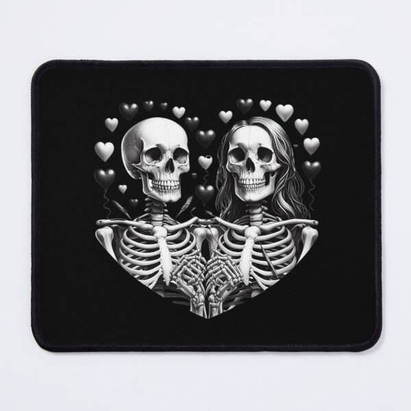 Item preview, Loving Skeletons Heart, Black Background, Big Pattern designed and sold by GaborSkeleton.
