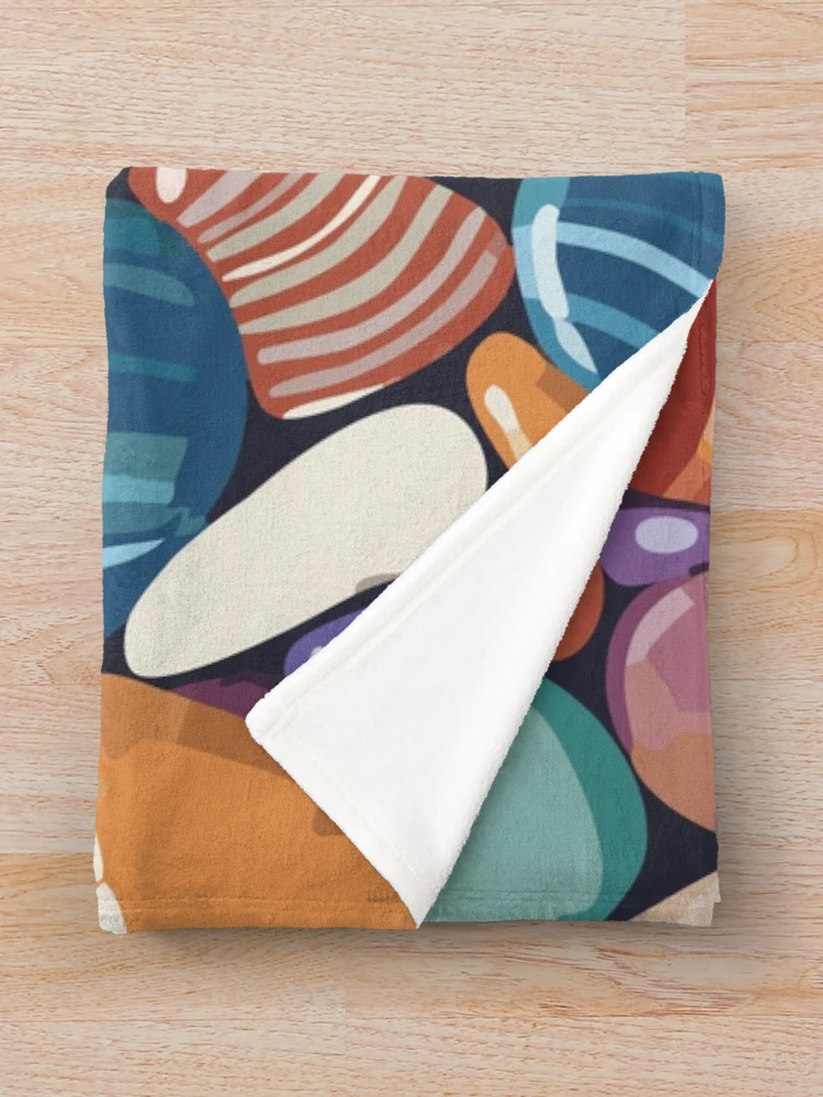 Thumbnail 3 of 6, Throw Blanket, Pebbles and Rocks designed and sold by AnimePrints - Seal of Anime Style.