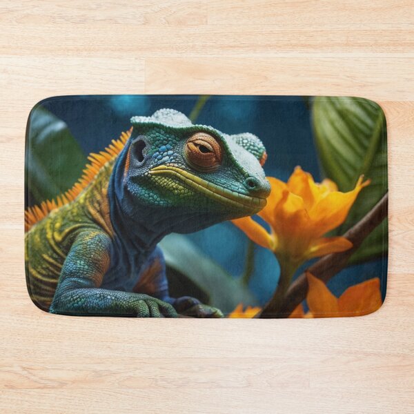 Item preview, Rainbow Chameleon in a Tropical Jungle designed and sold by SolMagique.