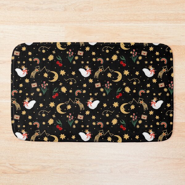Item preview, Retro Cherry Midnight Night Matisse-Inspired Celestial Garden Pattern Illustration Jemma Jamie Skidmore  designed and sold by Jemma Jamie Skidmore.