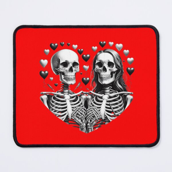 Item preview, Loving Skeletons Heart, Red Background, Big Pattern designed and sold by GaborSkeleton.