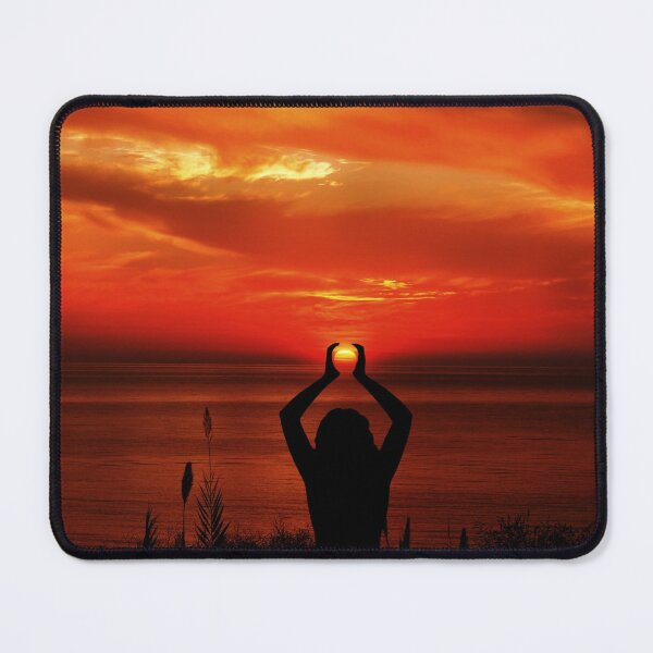 Item preview, Surya Yoga Embrace Beneath Fiery Skies designed and sold by SuryaSolSun.