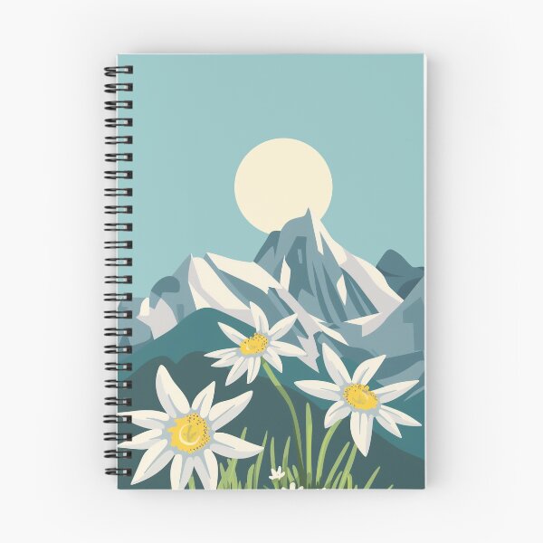 Item preview, Alpine Mountain and Edelweiss Flower designed and sold by PandaKunst.