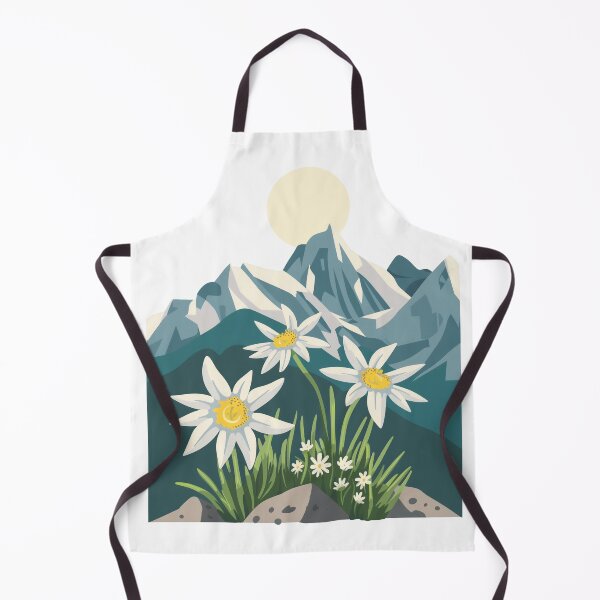 Item preview, Alpine Mountain and Edelweiss Flower designed and sold by PandaKunst.