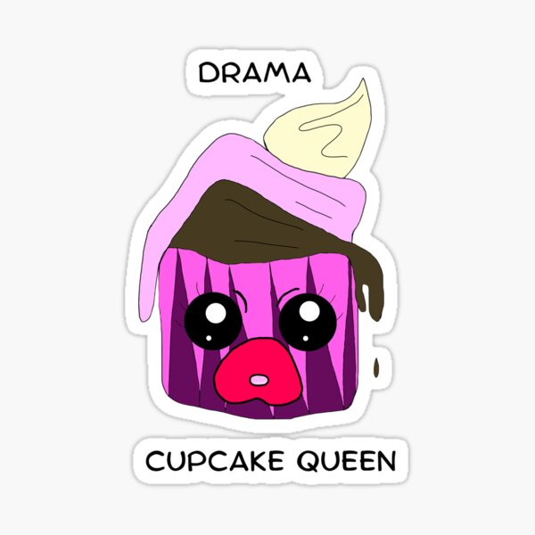 Drama Cupcake Queen Kawaii Cute Food Art Sticker