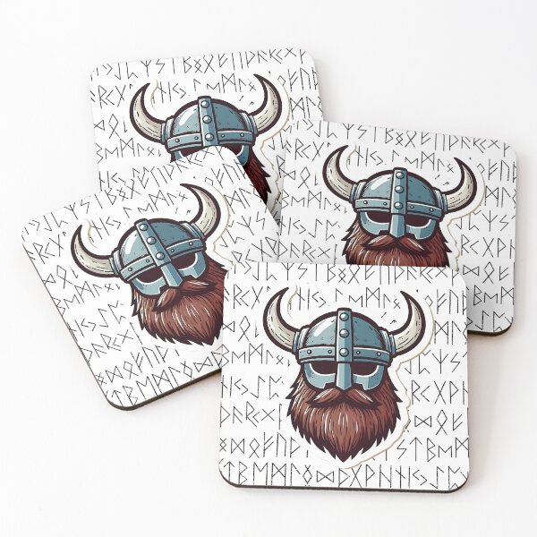 Item preview, Viking Helmet with Norse Runes - Iconic Viking Warrior Art designed and sold by Psycho-Crazy.