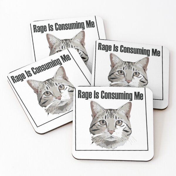 Item preview, Rage Is Consuming Me Silly Staring Cat Meme T-Shirt designed and sold by Pop-clothes.