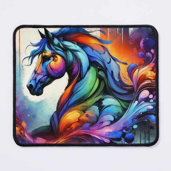 Item preview, Watercolor Horse in Rainbow Pallet designed and sold by InkwashStudio.