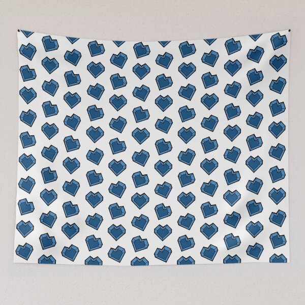 Item preview, Charming Dark Navy Blue Gemstone Heart Lattice Pattern designed and sold by amgraphics.