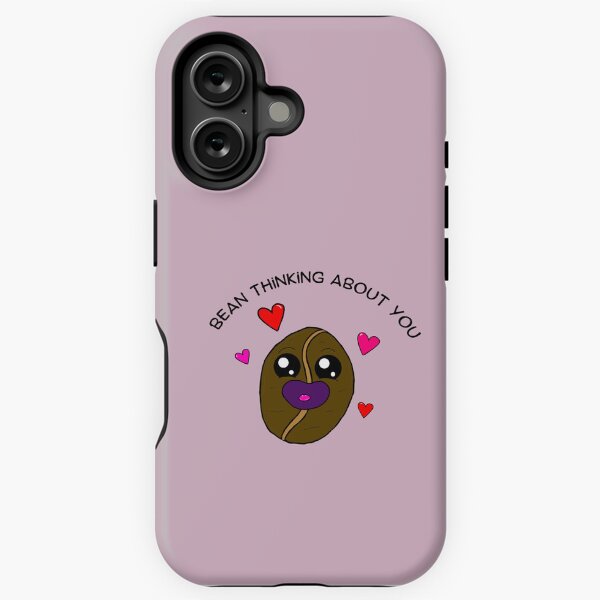 (Lavender) Bean Thinking About You Kawaii Cute Food Art iPhone Tough Case