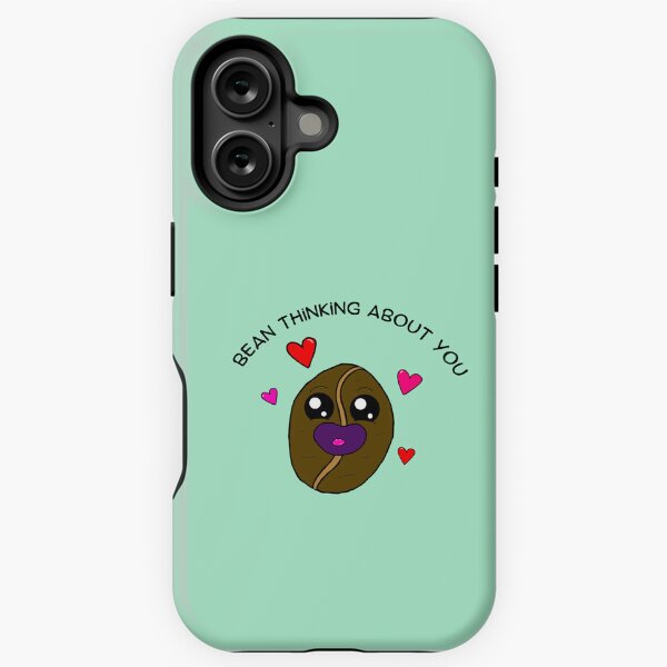 (Mint Green) Bean Thinking About You Kawaii Cute Food Art iPhone Tough Case