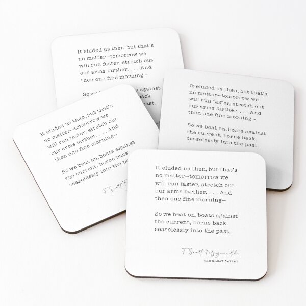 Item preview, Great Gatsby Poster, F. Scott Fitzgerald Quote Tomorrow we will run faster designed and sold by corbrand.