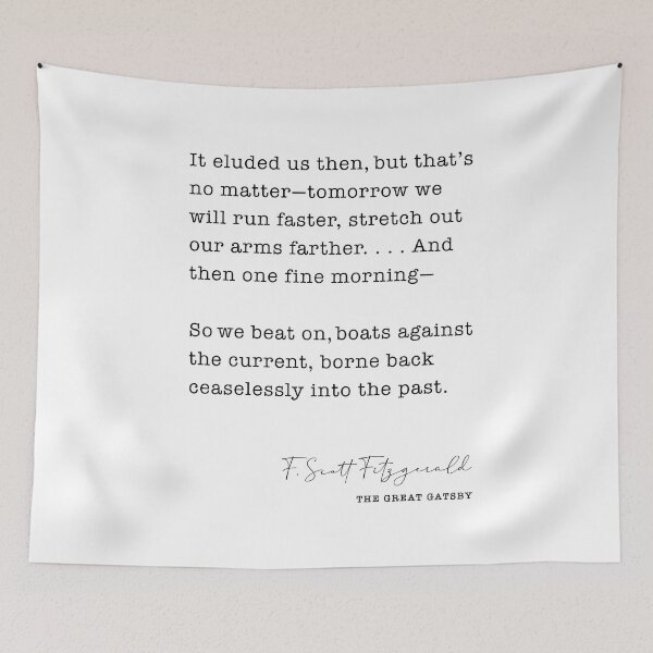 Item preview, Great Gatsby Poster, F. Scott Fitzgerald Quote Tomorrow we will run faster designed and sold by corbrand.