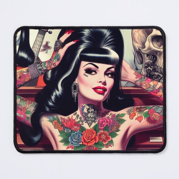 Item preview, Tattoo Piano Girl designed and sold by PulpVintage.
