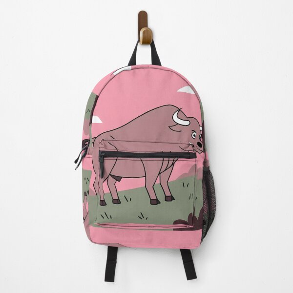 Item preview, Animal Landscapes Tranquility Cow Bull Pink White designed and sold by ART ATTACK ZONE.
