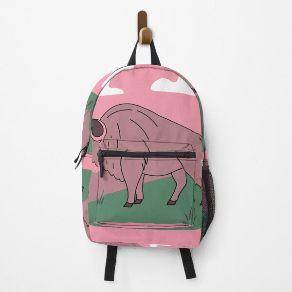 Item preview, Buffalo Animal Landscapes Tranquility Cow Bull Pink White designed and sold by ART ATTACK ZONE.