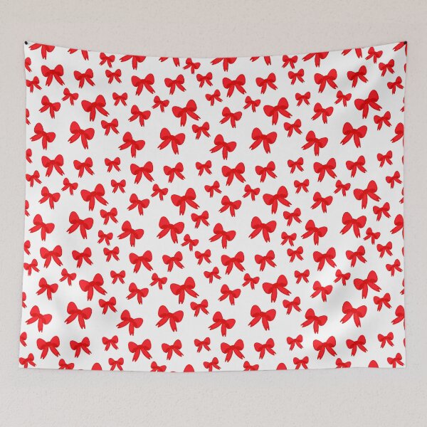 Item preview, Hand Drawn Red Bows Red and White Cheer designed and sold by Lorenza Krautkraemer Designs.