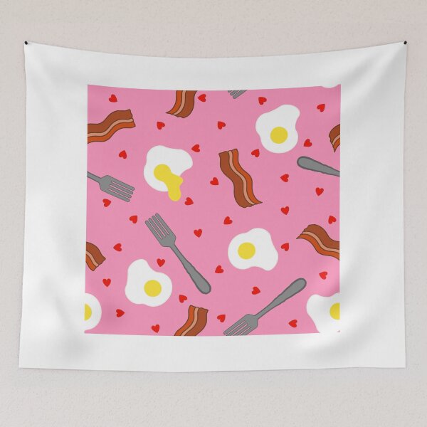 Item preview, Eggs Bacon Fork Hearts Breakfast designed and sold by MBeesShop.