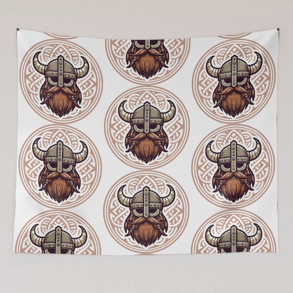 Item preview, Viking Helmet with Beard - Norse Mythology Art designed and sold by Psycho-Crazy.